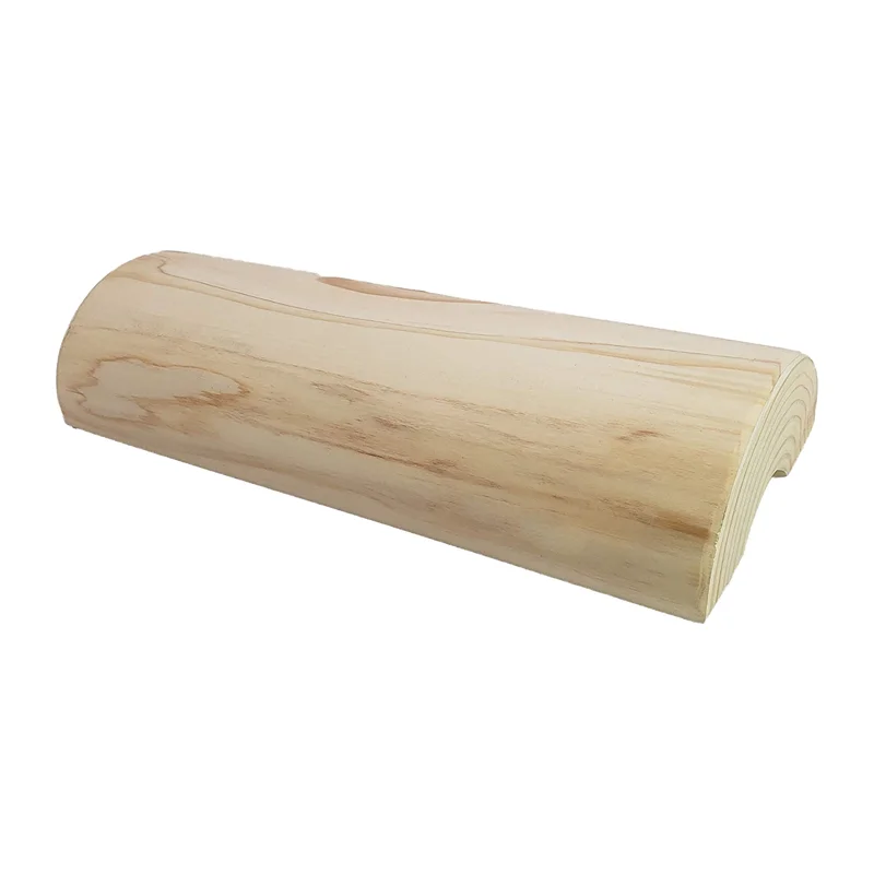 Therapeutic Wooden Pillow made of Hinoki Cypress for Stiff Neck, Shoulder Pain, Spinal Health, and Relaxation