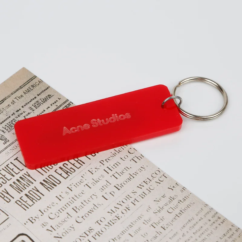 Acrylic engraving custom keychain depth bump hand-decorated gift creative personality signature anti-lost pendant