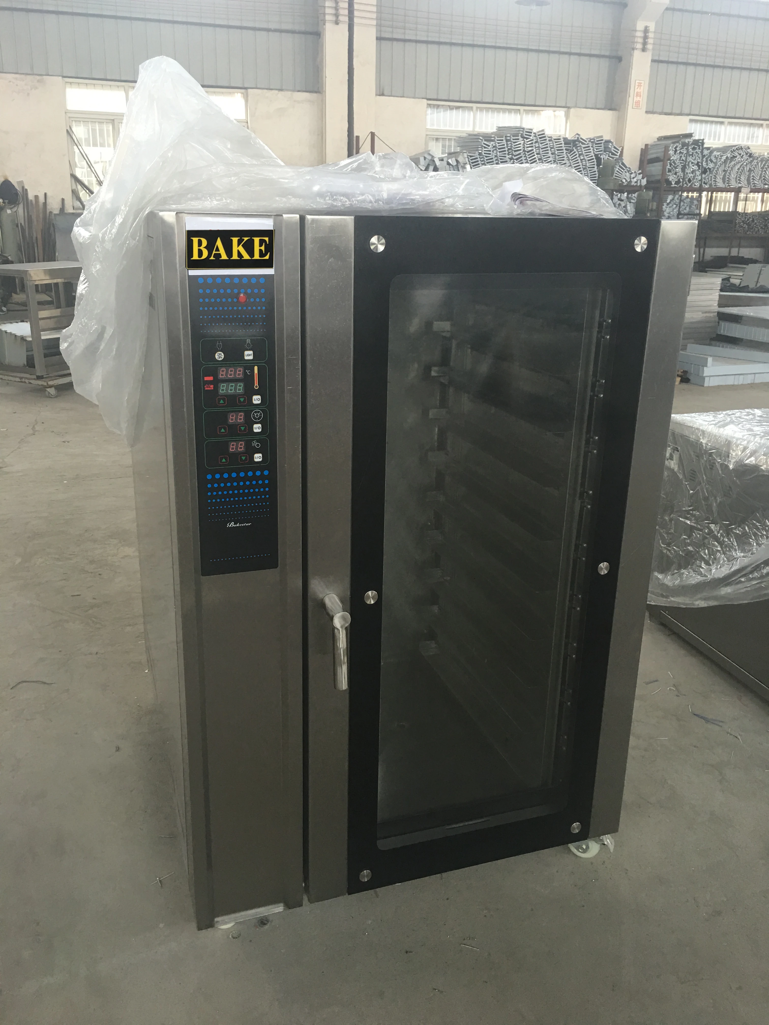 Bakery 8 Trays Electric Rotary Rack Oven Pizza Bread Making Machine Convection Gas 8 Pans Rotating Rack Oven Bakery Baking Ovens