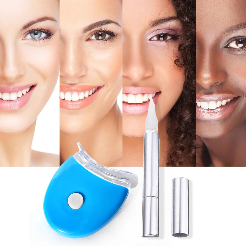Private Logo Professional Whiten  Smiles Non Peroxide Wireless Led Home Teeth Whitening Kit For Tooth Whitening Brightening
