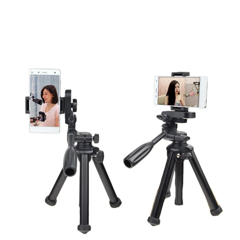 Professional Mini Table Tripod  Camera Mobile Phone Tripod Small Lightweight tripod 3 way Fluid Pan Head
