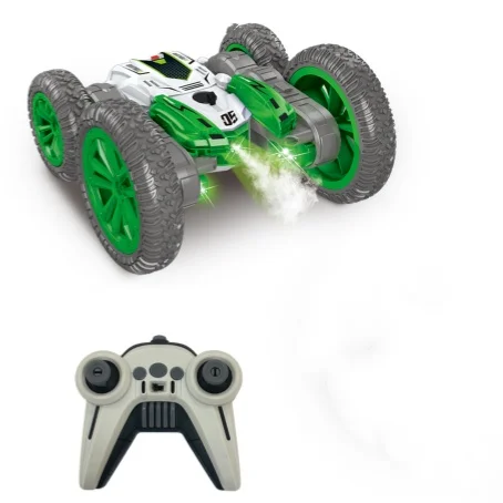2.4ghz Remote Control Led Light Words Stunt Car Butterfly Stunt Rotation Truck Double-side Rolling Spray Car Toys