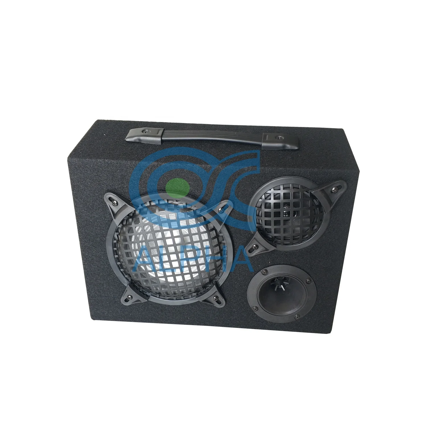 Portable wooden box audio player loudspeaker passive outdoor music player fullrange speaker with woofer siren subwoofer tweeter