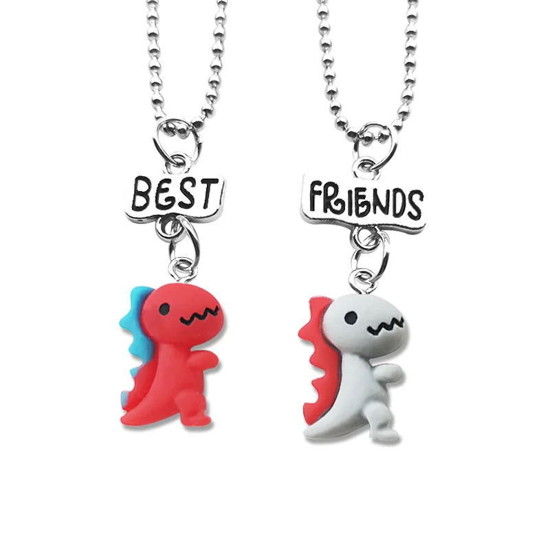 Guangchuang BFF Best Friend Necklace Ornament Resin Cartoon Doll Little Dinosaur Children Necklace N1177