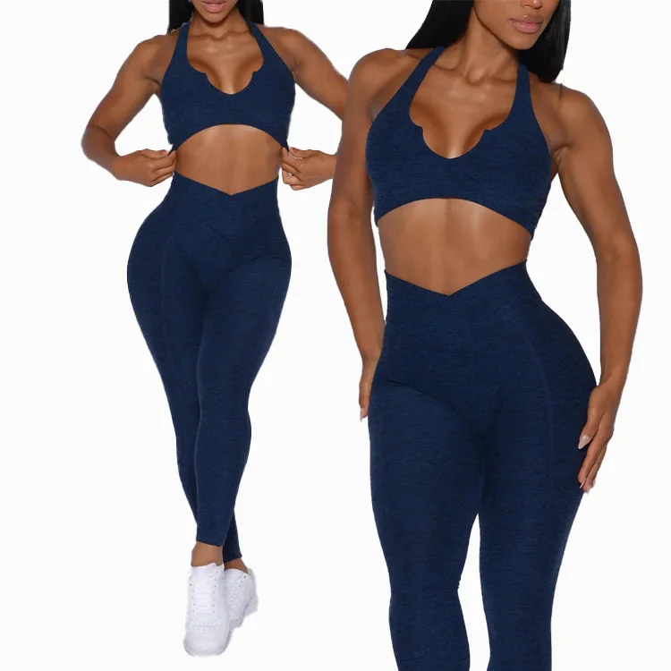 Wholesale Tik Tok Athletic Clothing Ladies Gym Fitness Sport Workout Set Gym Clothes Activewear Sets