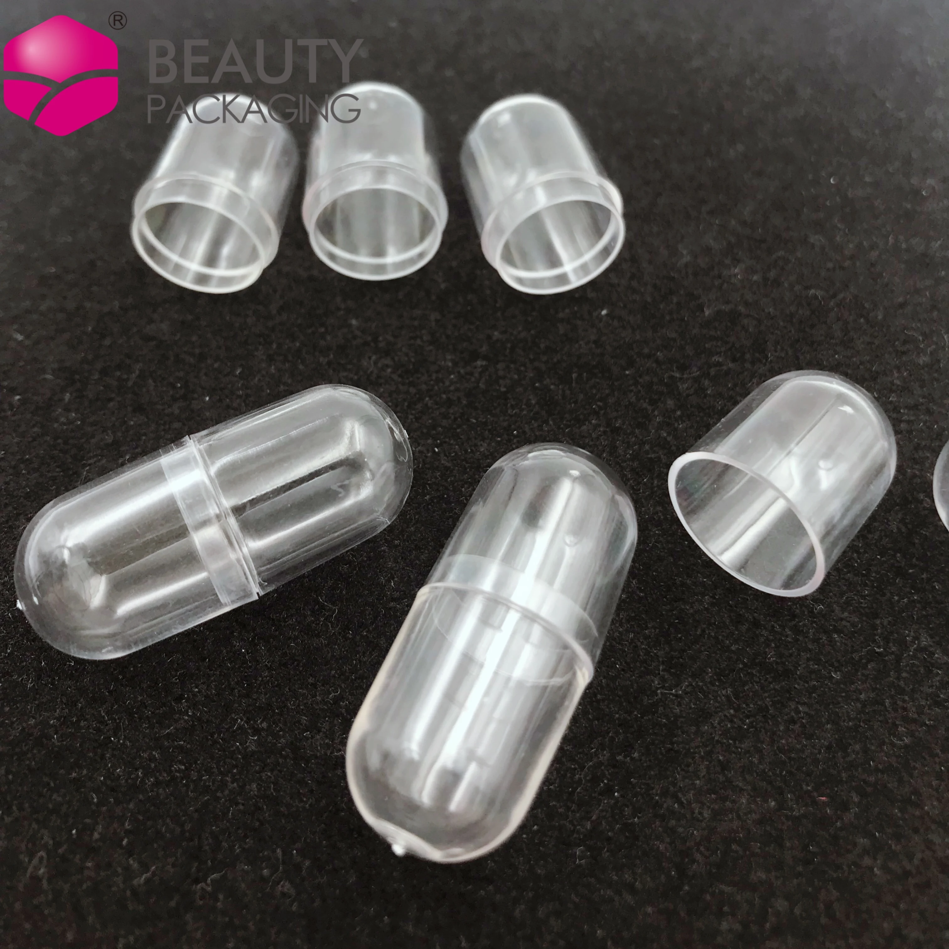 Acrylic Mini Empty Capsule Container A Capsule Shaped Bottle Small Pearl Powder Bottle
