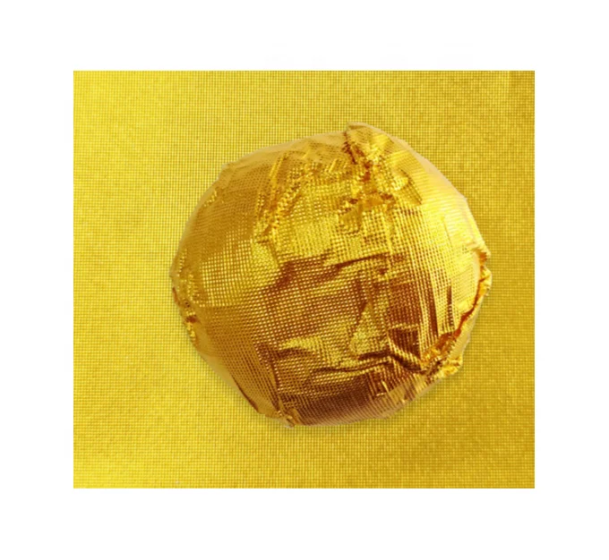 Recyclable Gold-Colored Aluminum Foil Roll Food Grade Candy Wrapper Printed and Coated Soft Packaging