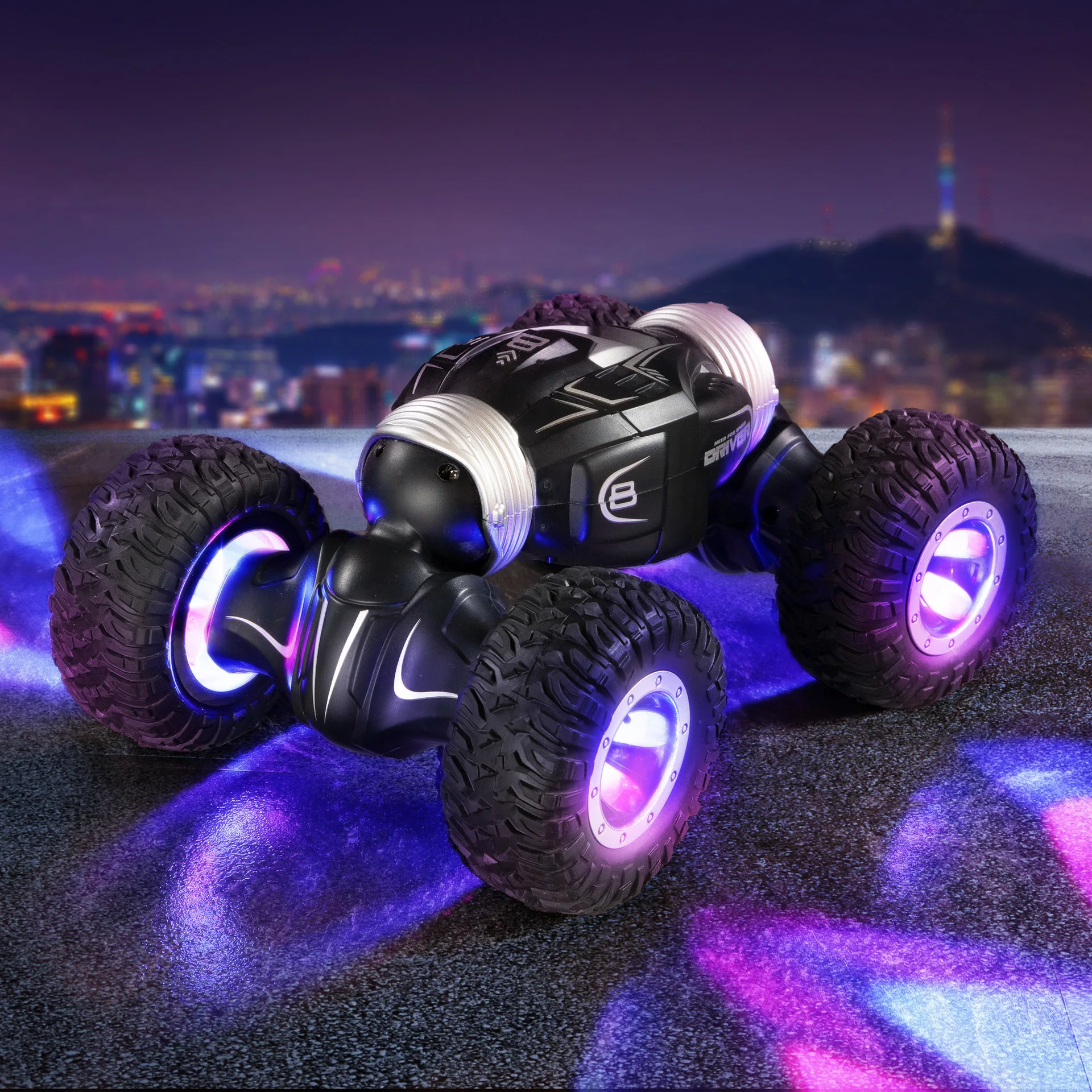 Hot Selling 1:16 2.4G Rc Car Double-Sided 4WD Climbing LED Light Remote Control Drift Rc Stunt Car