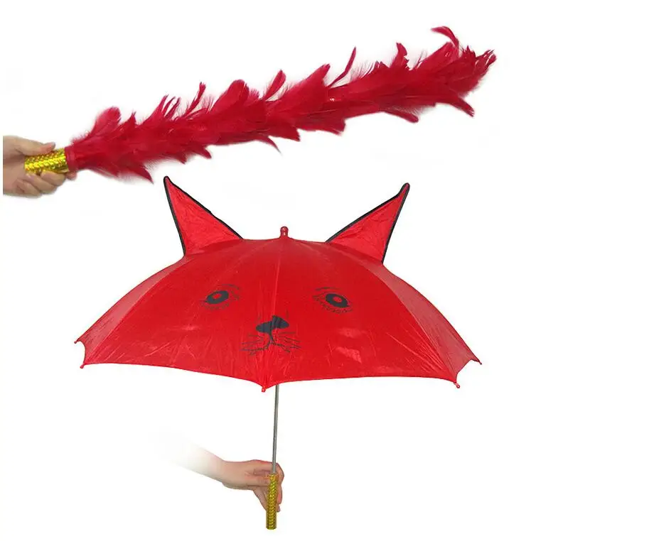 Feather Sticks Variation Magic Tricks Feather Flower to Umbrella/bouquet/Flag Magician Stage Gimmick Illusion Mentalism Comedy