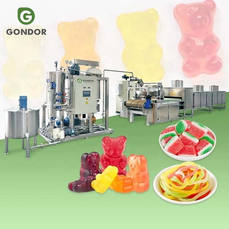 Gelatin Agar Gummy Bear Candy Carton Bonbon Maker Machine Les Bonbone De Bonbons Qarn Ghazal Production Line
