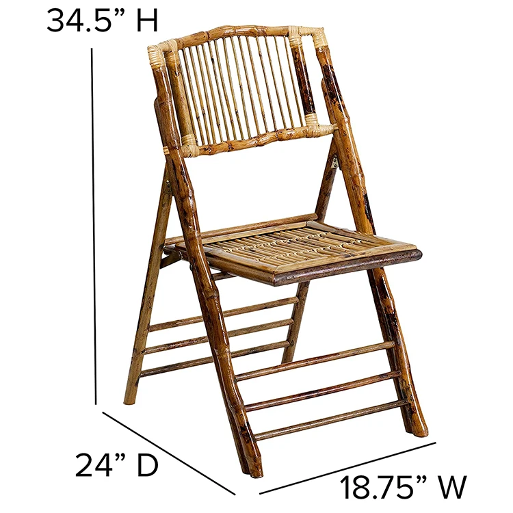 Oem Odm High Quality Outdoor Multifunctional Foldable Bamboo Chair Folding Dining Garden Chairs