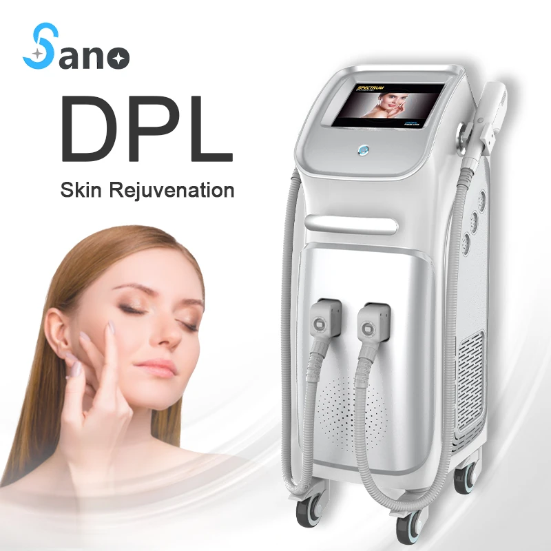 Sano laser DPL machine Skin Care Pigment Removal DPL hair removal e light 2 handles vertical opt dpl skin rejuvenation machine