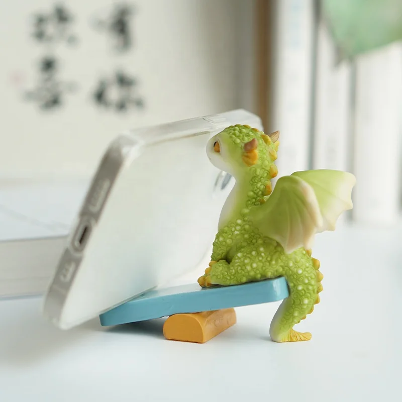 Z17020A valentines day gift 2024 home decor cute resin statue miniature animal figurines mobile stand phone holder bazaar items