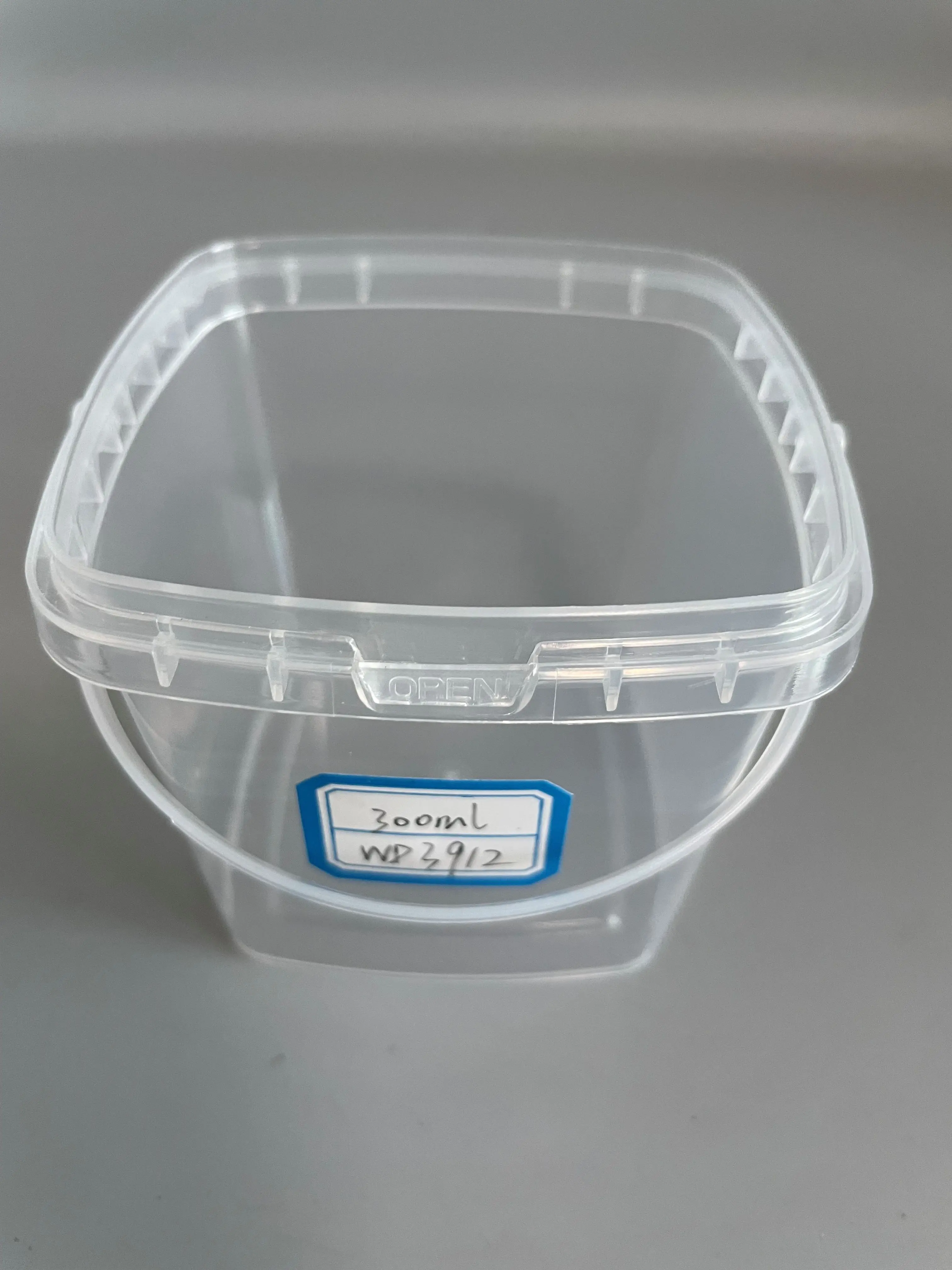 High Quality Price 300ML PP Material Drop Resistant Transparent Square Barrel