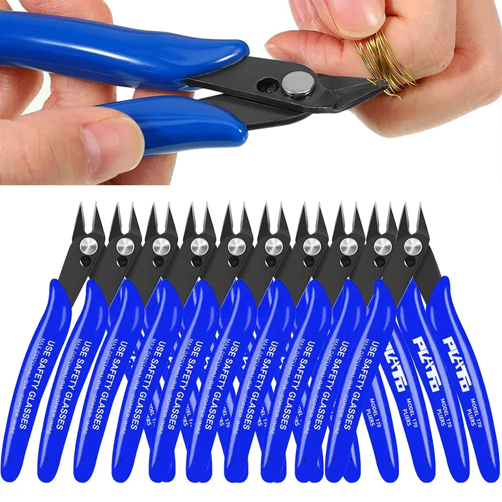 10PCS Universal Pliers Multi Functional Tools Electrical Wire Cable Cutters Cutting Side Snips Flush Stainless Steel Nipper