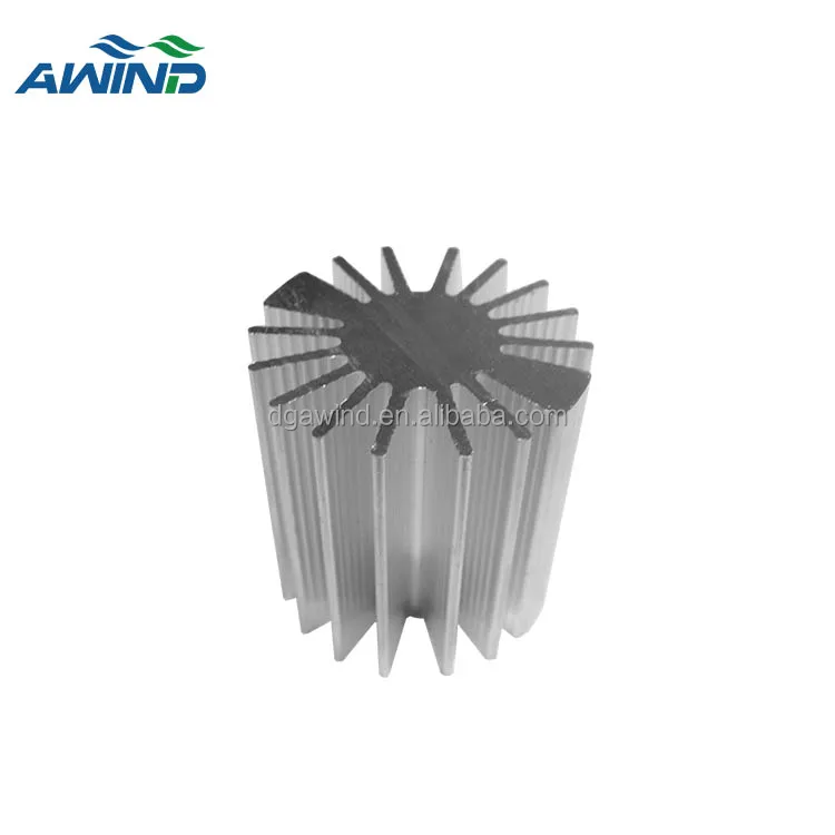 High power 30mm lightweight extrusion heatsink custom round micro heat sink small extrus cylindrical radiator for led 3 watt