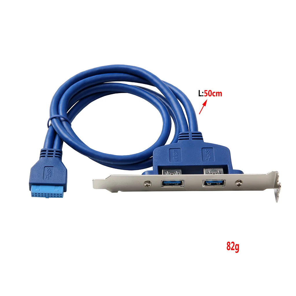 2 порта USB 3 0 женская задняя панель к материнской плате 20-контактный разъем Кабельный адаптер со слотом