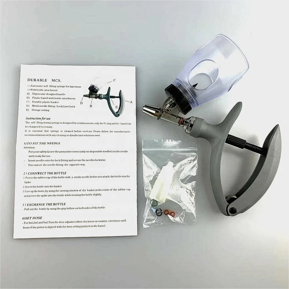 2ml veterinary sterile Continuous automatic syringe injector for poultry/animal/caw/sheep/pig