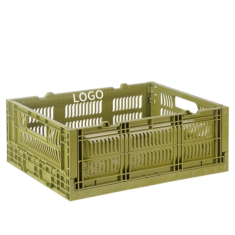 Multifunctional Drinks Bake Tools Plastic Portable Box Crate 470X340X170mm Transport Tool Crate Folding Crate For Delivery