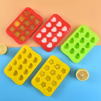 Color Kitchen Tools Accessories Chocolate Mold Smooth and Easy Multi-Shape Love Star Flexible Silicone Ice Cube Maker