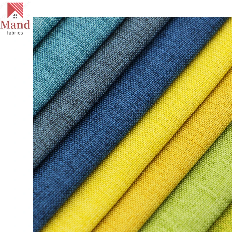Mand textile retail good cheap best selling modern 100% polyester plain textured oxford linen  recliner sofa fabric per meter