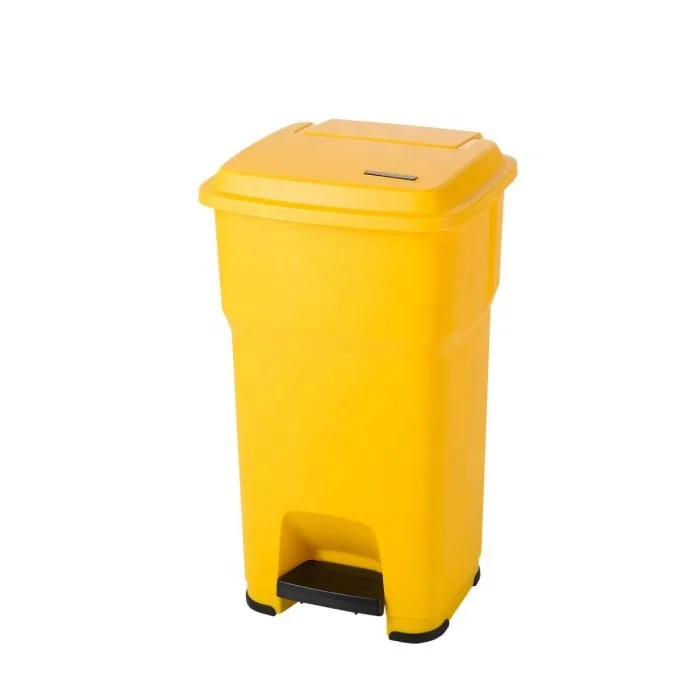 Plastic Rubbish Trash Can Medical Waste Container Foot Padel Garbage Bin