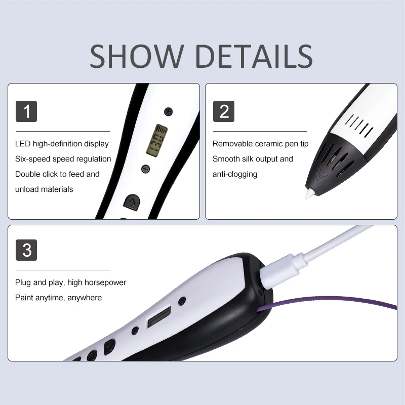 2024 New Model 3d Kids Pen Christmas Gift 3d pen stencils sanago 3d pen