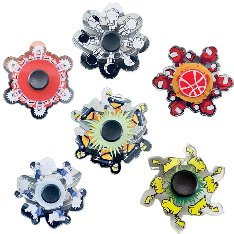 
2021 Amazon Live Toys Dynamic Fidget Spinner Customized Animation Effects Running Fidget Spinner toy factory direct sales 