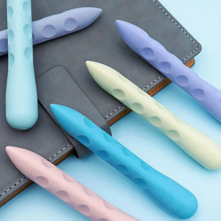 New Design Holey Eraser Macaron Color Crayon Shape TPR Material Rubber Eraser for Kids