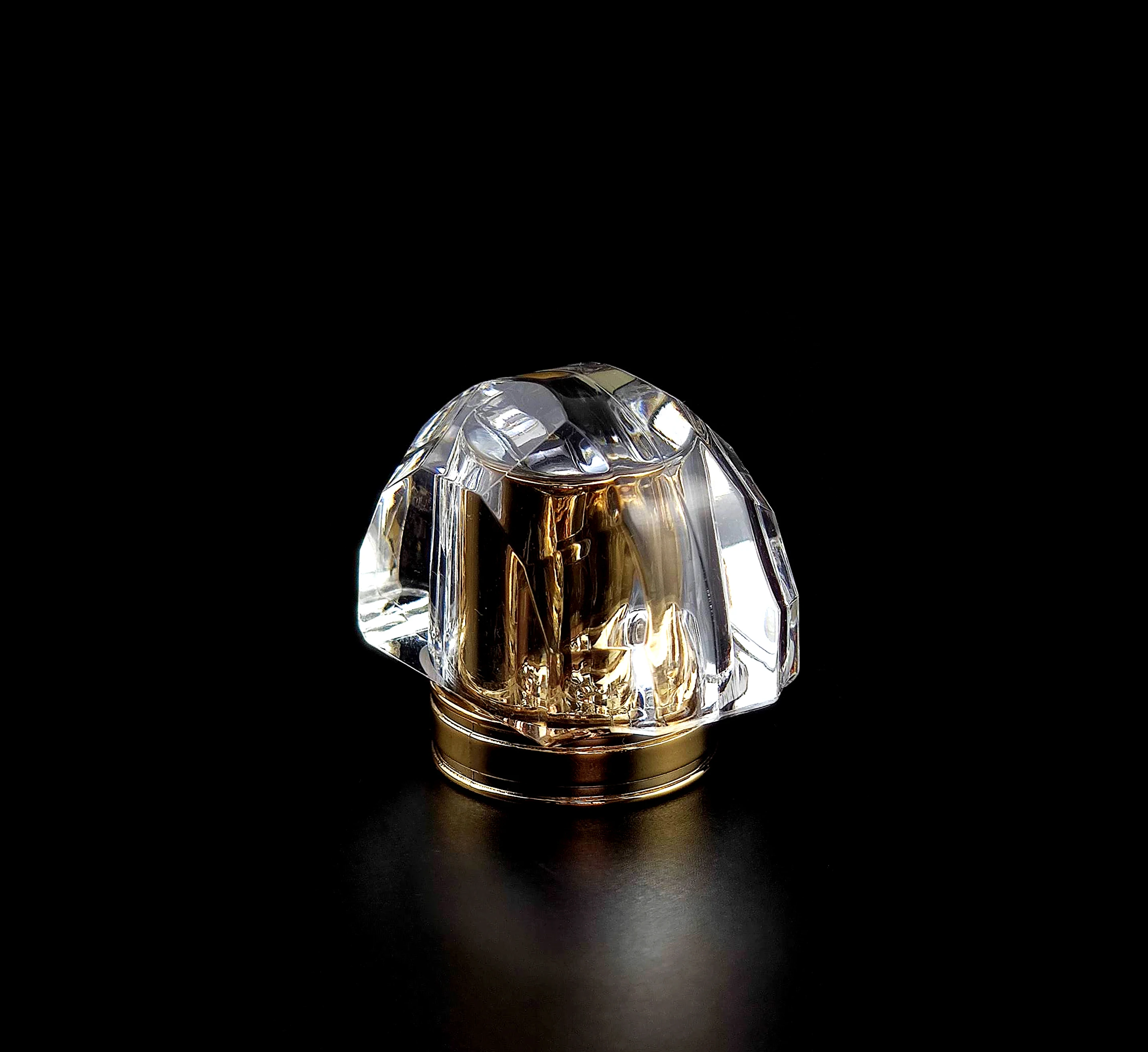 In stock high end decorative transparent 15mm surlyn diamond parfum cap crystal clear surlyn perfume top