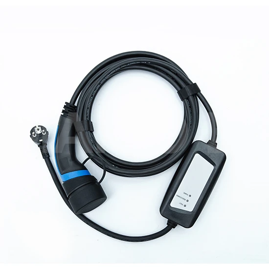 langchi-EV portable charger MODE2-TYPE2 16A/250V European Standard Fast Power Charging Station EV Charger Adjustable Car Charger