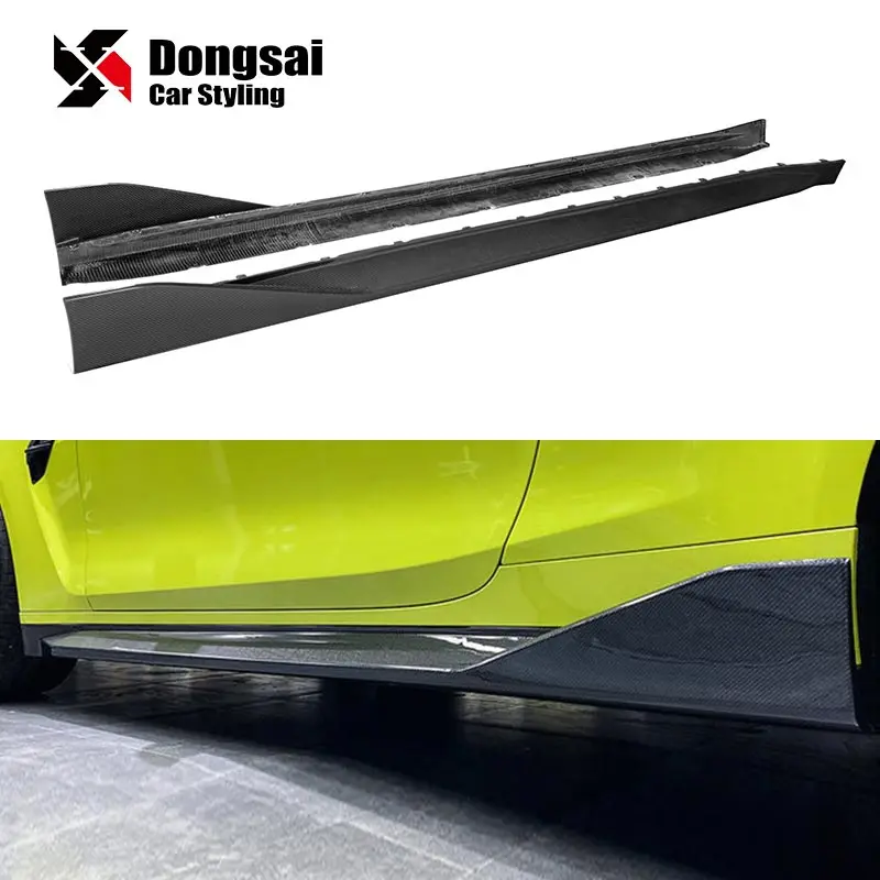 Боковые удлинители для бампера из углеродного волокна MP Style Rocker Winglet боковые юбки BMW G82 G83 M4 Competition 2020 +