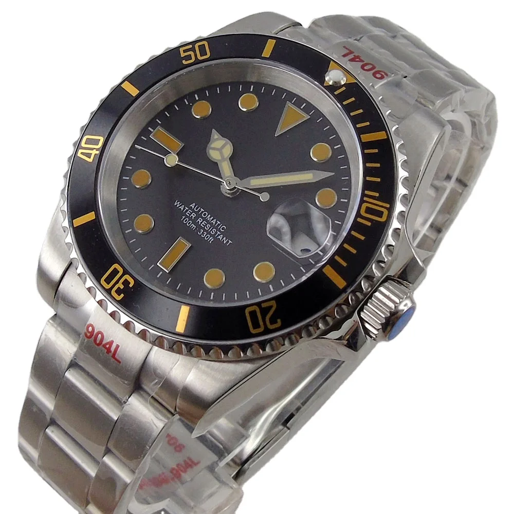 Мужские автоматические часы BLIGER 21 Jewels MIYOTA NH35A с подсветкой 40 мм