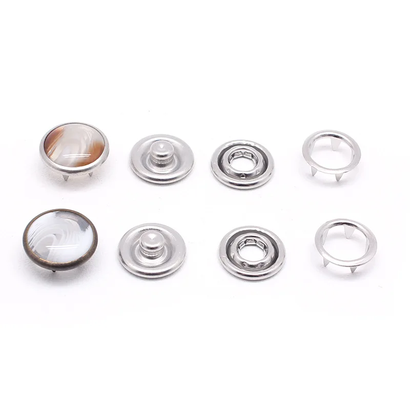 Hot sell 14mm 15mm 20mm 21mm snap button clothing pearl ring prong snap button