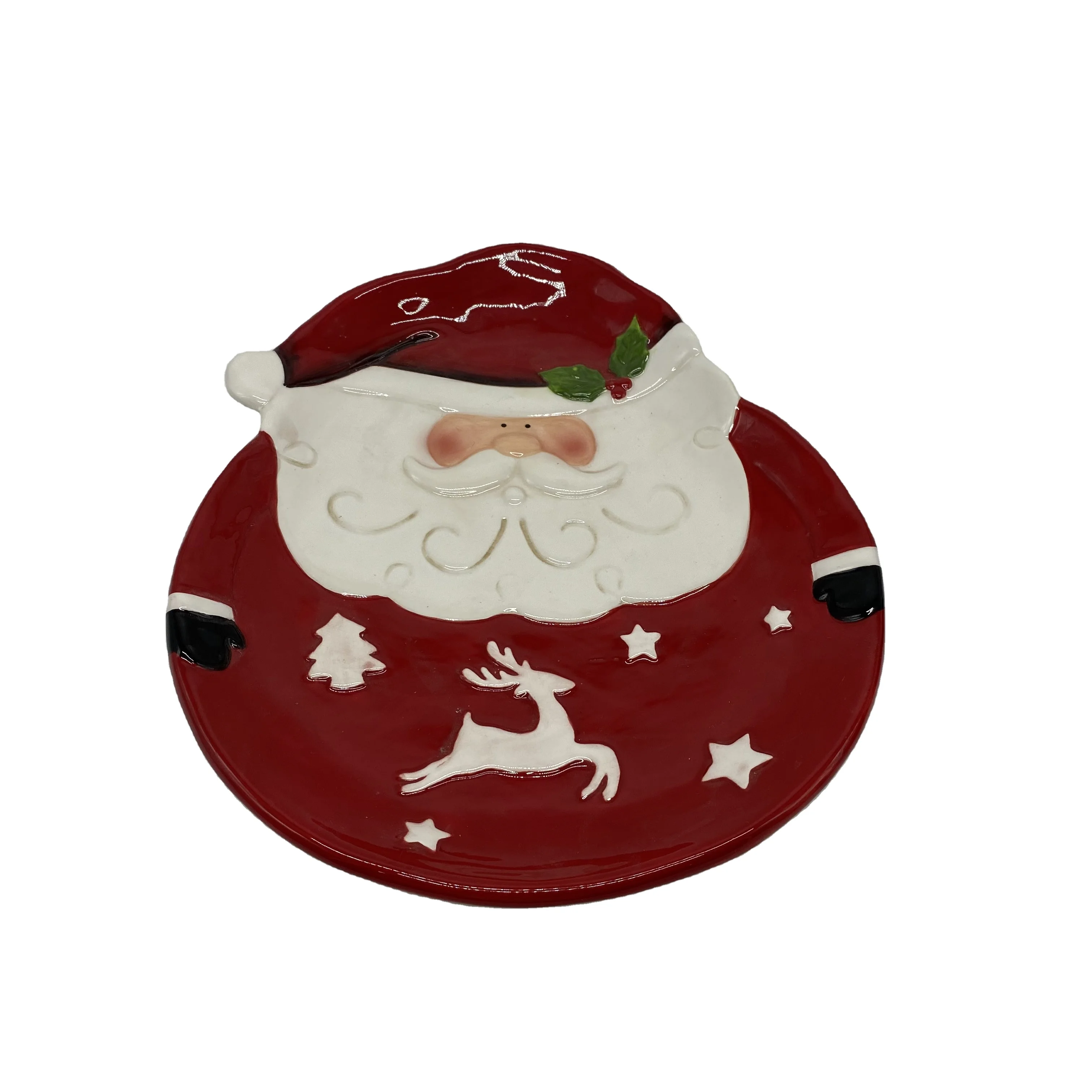 Горячая Распродажа, декоративное керамическое Рождественское украшение, домашняя тарелка для деда-Санты, тарелка для кухонного декора