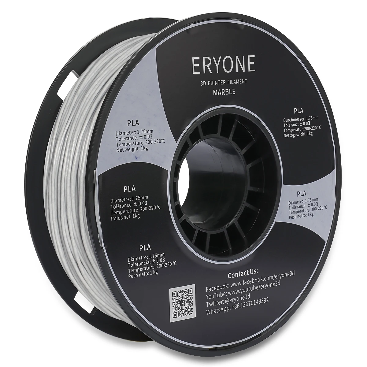 Eryone Pla Filament Marble 3KG Pla 3d Printer OEM And ODM Special Marble PLA Filament