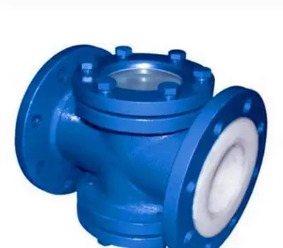 PTFE steel lined equal diameter four-way fitting