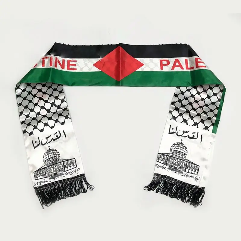 Fabric Bracelet Palestinian Scarf White And Black Arabian Original Arafat With Flag Keffiyeh Pakistan For Weddings