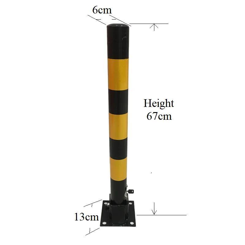 Height 670mm collapsible car parking bollard traffic warning post barriere parking divider bollards