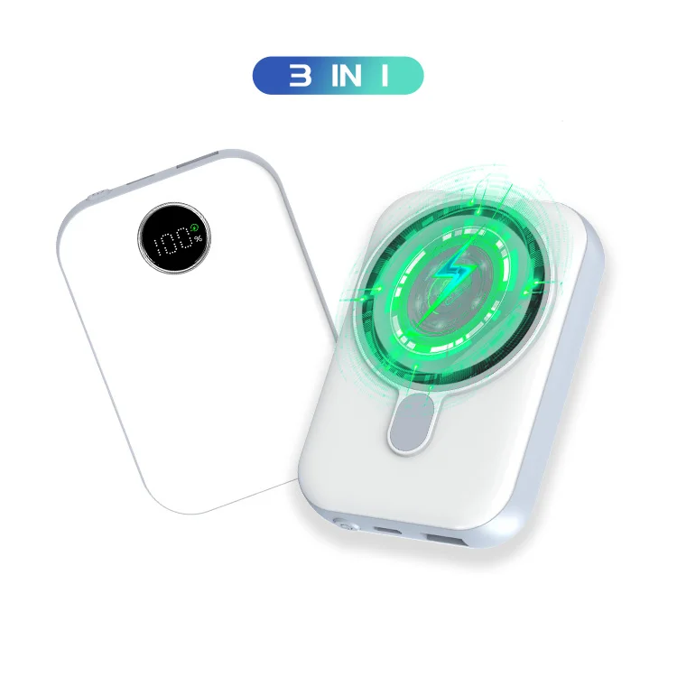 High Capacity 10000Mah Universal Plastic Power Banks Type-C Wireless Charging 15W Fast Charging Power Bank