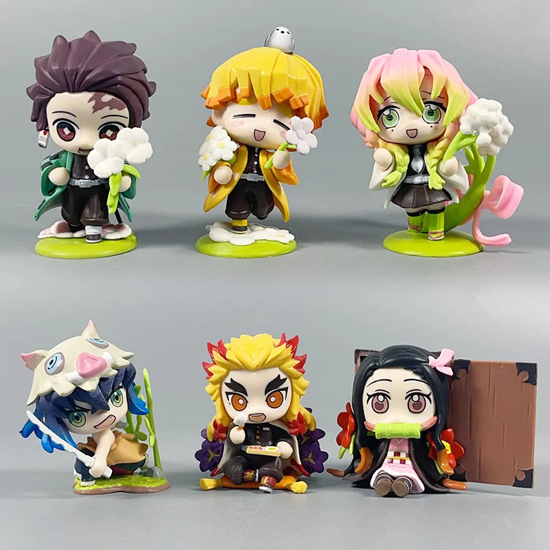 Hot sale cartoon Demon-Slayer figure Blind Box kimetsu Tanjirou Nezuko Peripheral doll Anime PVC Action Figure Model Toy