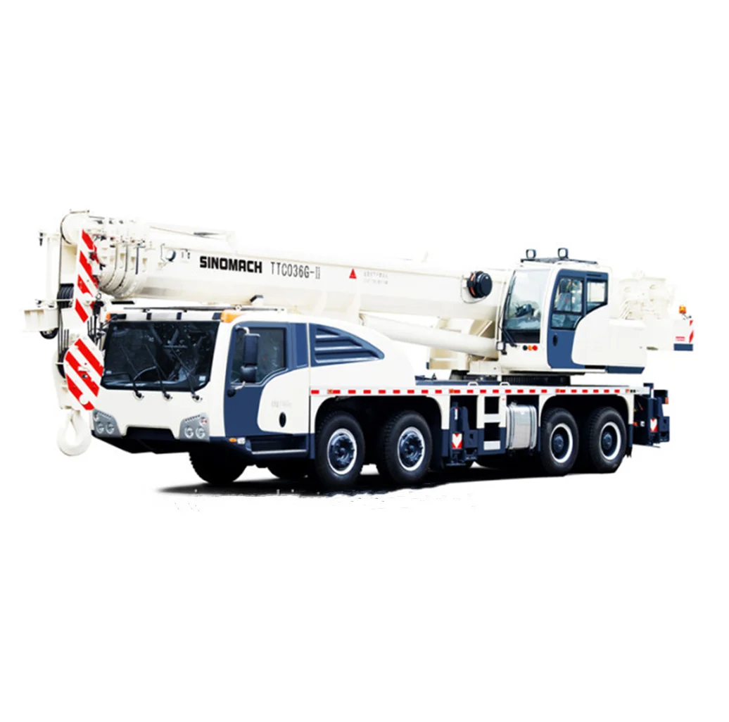 sinomach 36 ton mobile truck crane or together work excavator, loader motor grader or parts