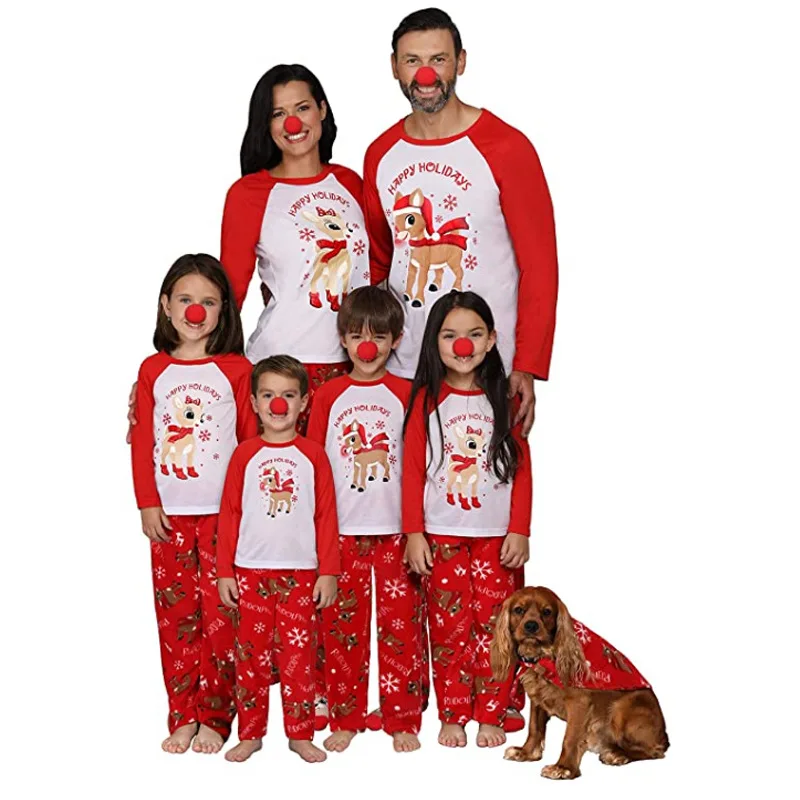 Christmas Pajamas Family 2021 New Year Pijama Mujer Invierno Dad Mom Boy And Girls Christmas Outfit For Family