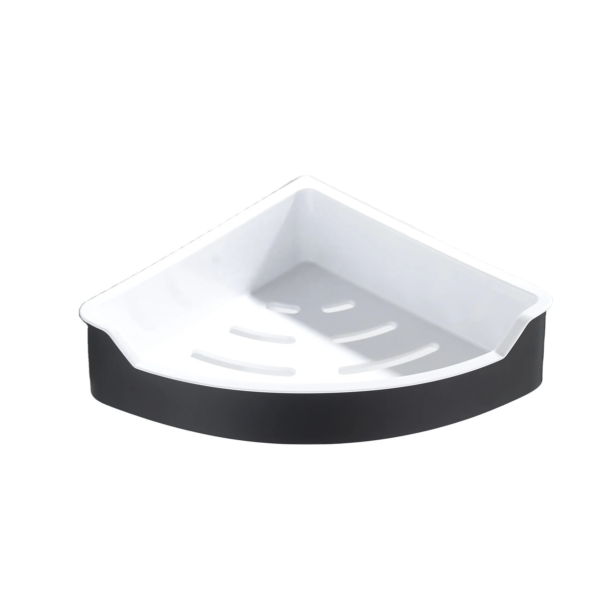 Black Tri-angle 304 stainless steel Bathroom Storage shampoo Shower Corner shelf