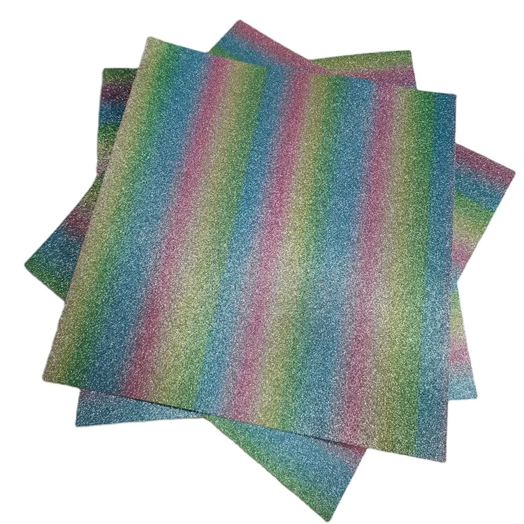 Gradient Glitter Iridescent Paper Craft Cardstock For Decoration Custom Paper Glitter