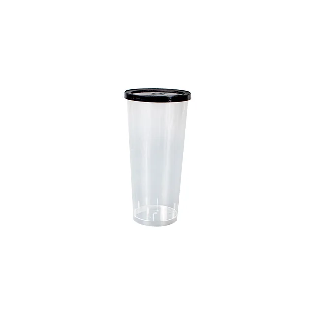 
2021 Made in China Disposable Plastic Tea Cup Smoothie Plastic Tea Cup with Sealing Lid 