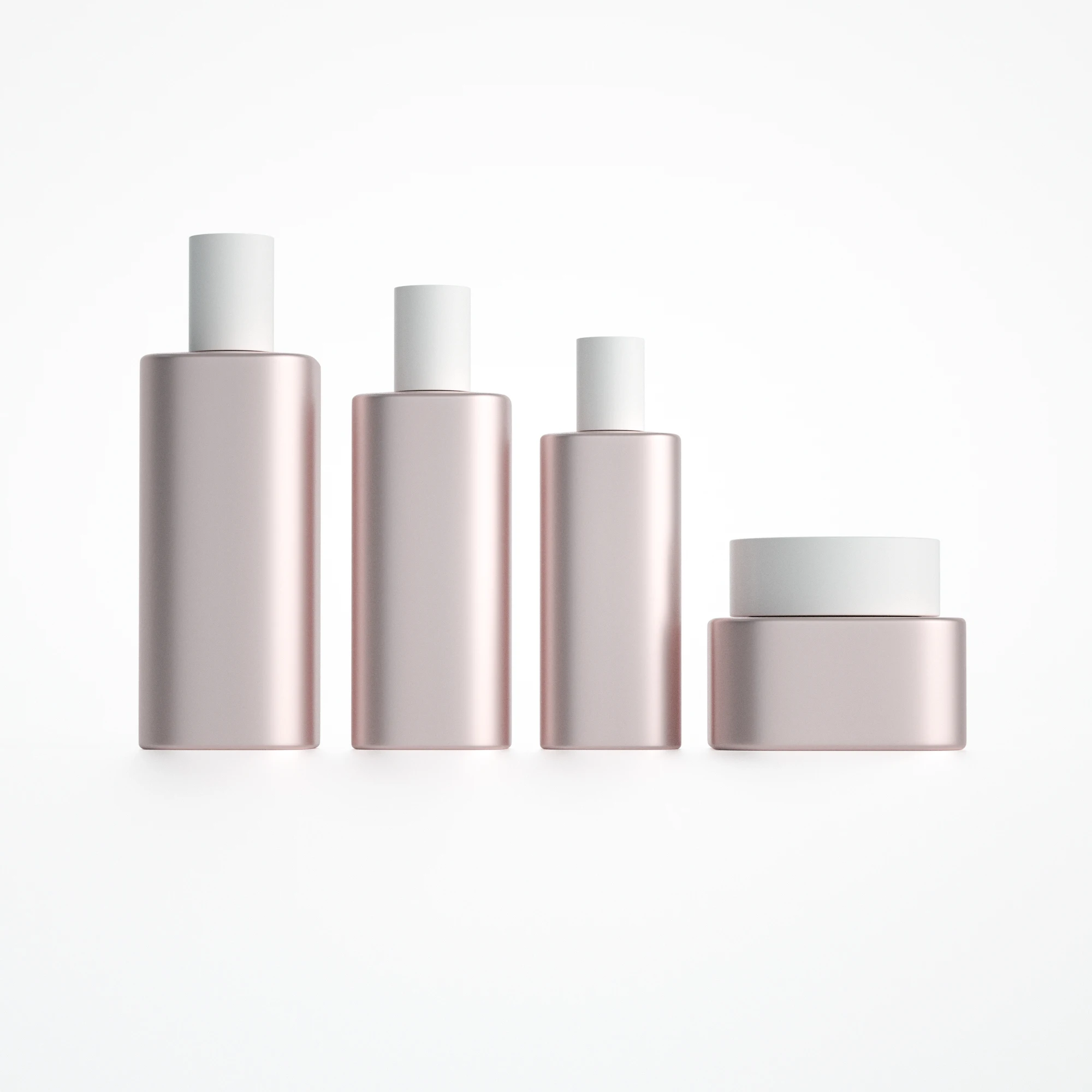 High quality 40g 40ml 80ml 120ml square glass jar lotion cosmetic pump bottle cosmetic set packaging