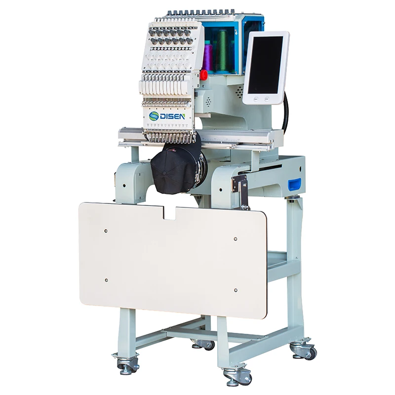 300*400mm mini home use embroidery sewing machine single head 12 15 needles hat t-shirt cap computerized embroidery machine