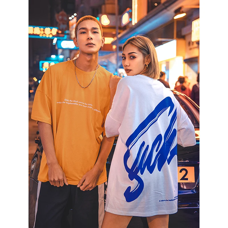 Оптовая продажа Мужская футболка с коротким рукавом в стиле хип-хоп мужская одежда рэпера мужские рубашки