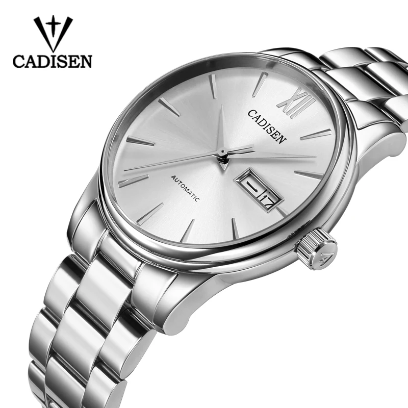 CADISEN 1032 Men Watch Automatic Mechanical Watches stainless steel case Role Date Week Top Luxury Brand Wrist watch Clock